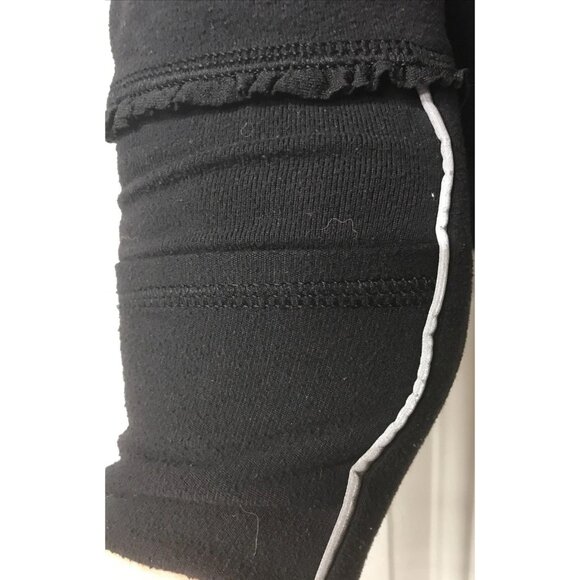 EUC Ivivva LuluLemon Athletica Long Sleeve Shirt Sz 10 Black 1/4 Zip Fold Mitts - Picture 7 of 10